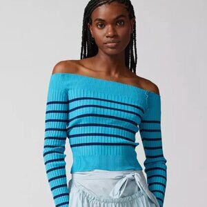 UO Tessa Buttoned Off-The-Shoulder Sweater